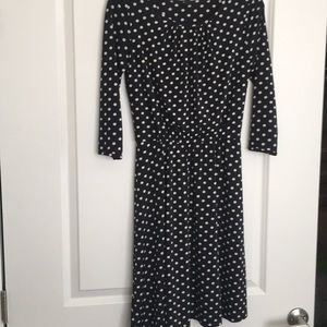 Black and white polka dot dress